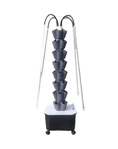 Système de jardinage aéroponique en tour à 8 niveaux et 40 trous - Équipement de culture hydroponique pour fleurs/fruits/légumes - Product Image 2