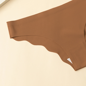 Glace soie sans couture respirant slips femmes plaine teint culotte taille basse Sexy mince séchage rapide grande taille dames Fitness sous-vêtements - Product Image 3