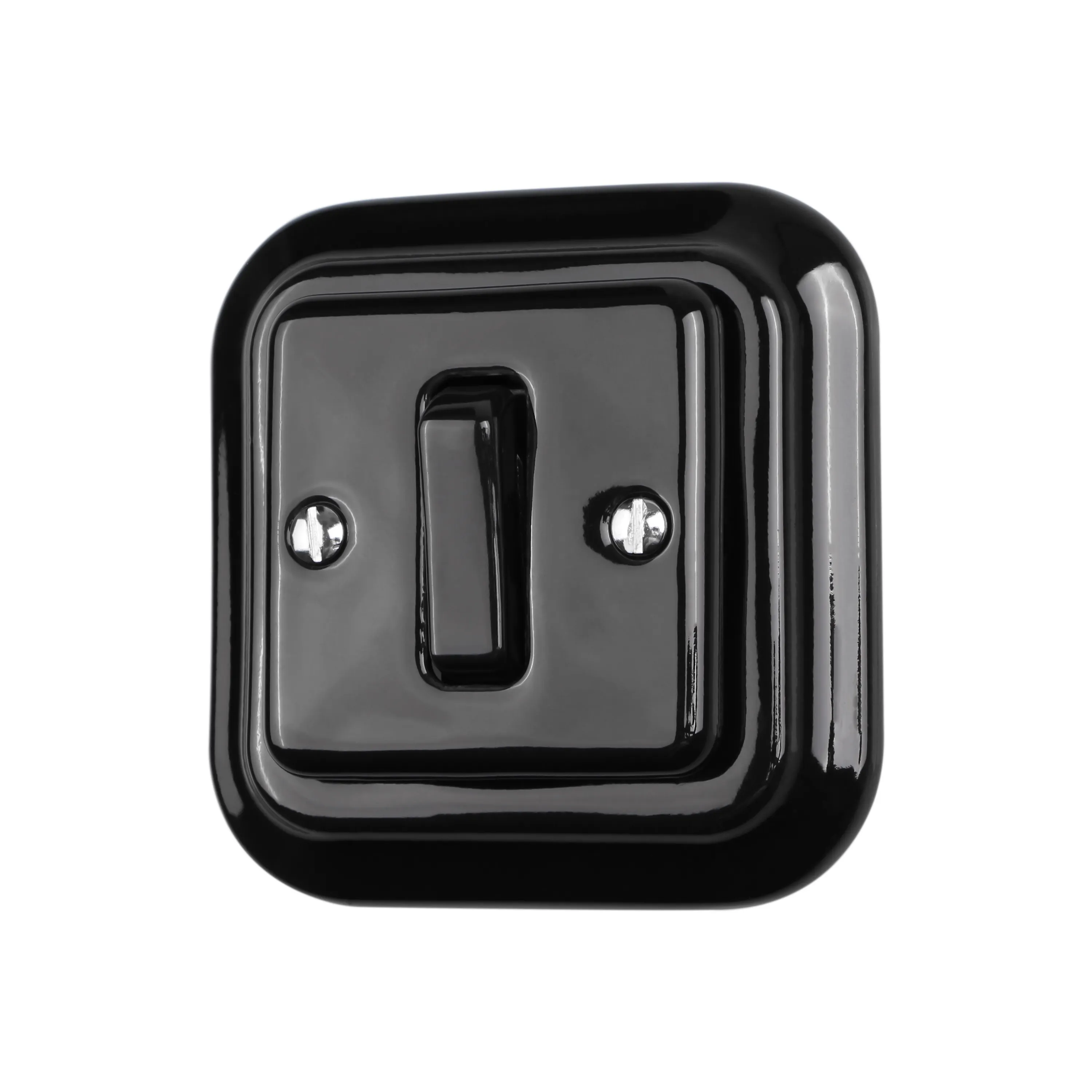 Ceramic Retro Switch Porcelain Button Square 1 Key 2 Way Rocker Switch EU Standard CE Certificated Light Switches