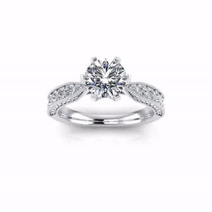 Vente en gros de bagues de fiançailles en or jaune 18 carats avec diamant personnalisé Bijoux fins pour bague de mariage pour femme - Product Image 2