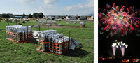 Prix usine 2026 Supports de présentation pyrotechniques en aluminium pour mortiers de feux d'artifice à tir unique de 2 pouces et 15 coups