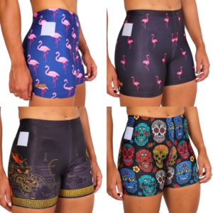 Tùy Chỉnh Nén Tag Quần Short & Vớ Phụ Nữ Off Field Gear Vớ Với Velcro Cô Gái Spanks Thăng Hoa Tag Quần Short Vớ - Product Image 3