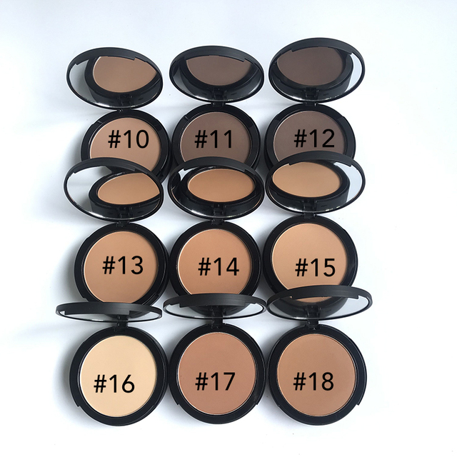 Matte Smooth Finish Concealer Makeup Compact Private Logo Waterproof Mineral Face Setting Powder for Dark Skin