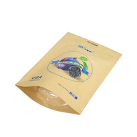 Sachet Doypack en papier Kraft compostable PE, anti-odeur et anti-humidité, qualité alimentaire, pour pruneaux de Californie, stable en magasin, sérigraphié