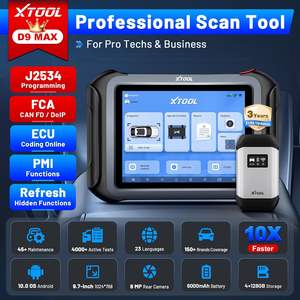Abd depo XTOOL D9 Max profesyonel otomotiv teşhis araçları araba Ecu programcı OBD2 çift yönlü tarama aracı ile J2534 - Product Image 2