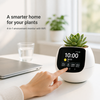 Moniteur intelligent de soin des plantes ODIS avec écran LCD, WiFi, capteur de température, d'humidité et de lumière, indicateur de niveau d'eau pour plantes d'intérieur