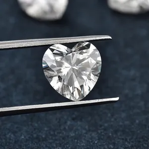 Manufacture Synthetic Diamond Loose VVS White DE Grade Lab Created CVD Gemstone Heart Cut Moissanite Loose