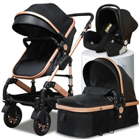AGAPE vente en gros, rotation à 360 degrés 3 en 1 poussette de bébé pliante de luxe, ensemble de poussettes pour système de voyage