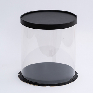 Fabricante al por mayor negro claro <span class=keywords><strong>cumpleaños</strong></span> diez pulgadas tres capas cajas <span class=keywords><strong>de</strong></span> pastel - Product Image 6