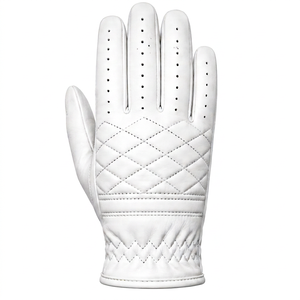 Gants en cuir Dumela Custom Polo, longueur poignet, respirants, non doublés, blancs, style uni, pour extérieur - Product Image 1