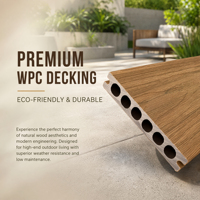 Kit de terrasse en composite haut de gamme, installation facile, composite bois-plastique WPC pour jardin, patio, cour, revêtement de sol extérieur