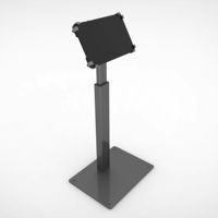 Conception ergonomique personnalisée Support au sol à hauteur réglable Support en métal Support pour tablette PC avec base pouvant être boulonnée