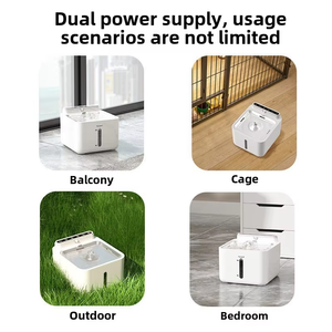 Elecpet Distributeur d'eau intelligent sans fil pour chats, couleur blanche, avec détecteur, adapté au camping en extérieur. En - Product Image 4