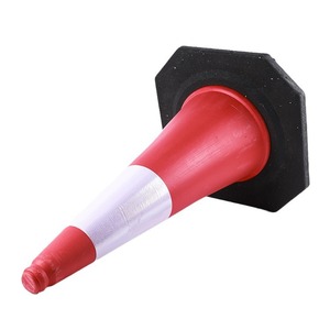 Cônes de signalisation 50cm 75cm 100cm réfléchissants rouges et noirs pour la sécurité routière en cas d'urgence - Product Image 3