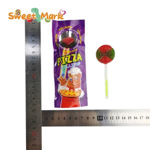 Caramelos de Piruleta con Forma de <span class=keywords><strong>Pizza</strong></span> y Beso Afrutado OEM, Textura Dura con Ingredientes Ligeros, Azúcar, Empaquetados en Bolsa - Product Image 6