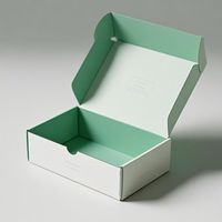 Boîtes d'expédition en carton ondulé recyclables avec logo coloré personnalisé en relief et pelliculage mat, tailles sur mesure pour emballage professionnel
