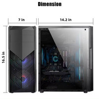 Étui pour PC Atx de jeu de haute qualité USB2.0 USB3.0 boîtier PC en verre trempé transparent pour ordinateur de bureau