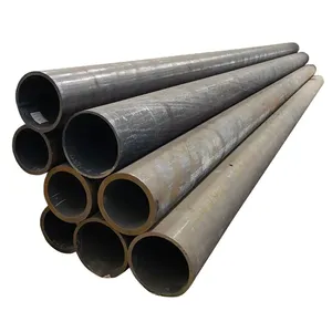 Grande diâmetro espessura parede aço tubo Astm A53 Sch40 Seamless Black Steel Pipe para venda