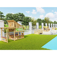 Maison de jeu de rôle de supermarché extérieur Moetry Équipement de jeu en bois naturel pour garderie d'enfants Arrière-cour