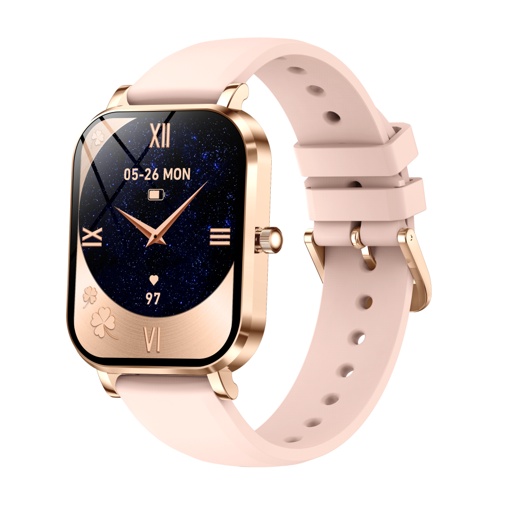 Marco de oro rosa + correa de silicona rosa