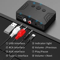 Récepteur Bluetooth RCA 3.5AUX, adaptateur Bluetooth sans fil pour voiture, clé USB Bluetooth, prise en charge de la clé USB 5.3