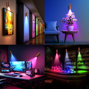 Luz <span class=keywords><strong>de</strong></span> pared <span class=keywords><strong>de</strong></span> detección: sin clavos, rotación <span class=keywords><strong>de</strong></span> 360 °. Interruptor <span class=keywords><strong>de</strong></span> botón. Cambio <span class=keywords><strong>de</strong></span> color. Simple, elegante y práctico para cualquier espacio - Product Image 4