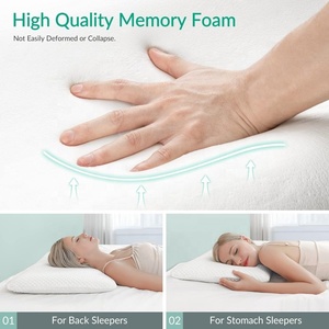 Ultra Thin Memory Foam <strong>Pillow</strong> for Belly and Back Sleep Thin, <strong>Flat</strong> Design for Cervical Alignment and Deep Sleep Bed <strong>Pillows</strong> - Product Image 4