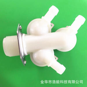 Válvula Solenoide de Plástico Presurizada Normalmente Cerrada de Una Entrada y Tres Salidas para Trituradores de Desperdicios de Cocina en Paralelo - Product Image 3