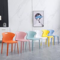 Chaise de salle à manger moderne en plastique épaissi, style minimaliste et luxueux, pour usage domestique, formation, étude, fauteuil pour adulte, résistant aux chocs
