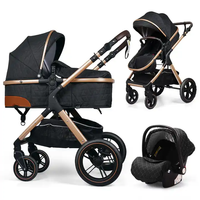 Pour nouveau-né Chine fabriqué en usine cadre en aluminium chariot enfants poussette avec siège auto