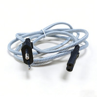 Câble d'alimentation standard européen certifié VDE 3A/5A, fiche 2 broches Allemagne Vietnam, connecteur IEC C7 pour équipement industriel