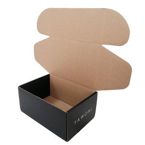 กล่องกระดาษลูกฟูกสีดำพิมพ์ลายโลโก้ตามสั่งกล่องจดหมายสำหรับใส่เครื่องสำอางเสื้อผ้านาฬิกาของขวัญ - Product Image 6