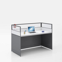 Bureau de direction avec cloison manuelle, ensemble mobilier bureau et chaise pour bureau financier