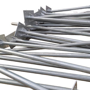 Poteaux de signalisation routière en acier galvanisé, longueur personnalisée, montage au sol, IP65, zingués pour la sécurité routière - Product Image 2