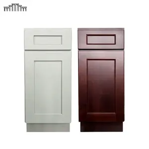 Grosir produsen cabinetri tidak antidumping, lemari dapur standar Amerika RTA pengocok Unit kabinet dapur untuk proyek