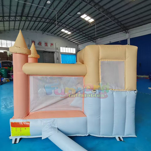 Castillo hinchable bouncy <b>castle</b> commercial inflatable pastel <b>bounce</b> house with slide and ball pit - Product Image 4