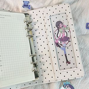 Cuaderno de Hojas Sueltas A6 con Cubierta de Tela con Estampado de Puntos al Estilo Coreano, Cuaderno de Alta Calidad para Hacer Manualidades, Diario Portátil - Product Image 5