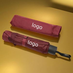 Parapluie pliable grand format coupe-vent de haute qualité, design classique avec logo, en polyester, idéal pour les voyages, vente directe usine - Product Image 1