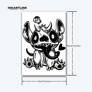 Autocollant de <span class=keywords><strong>tatouage</strong></span> semi-permanent réaliste en gros, motif diable de dessin animé sombre, longue durée 15 jours, art corporel pour femmes et hommes, bras et épaule - Product Image 4