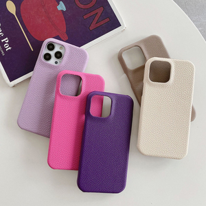 Coque de téléphone portable, accessoire en faux cuir PU lichee bble, couverture complète, pour iPhone 12 <span class=keywords><strong>pro</strong></span>, prêt à transporter, livraison gratuite - Product Image 2