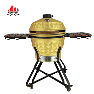 Chinese Top Hot Sale Auplex 24 Inch Diamond Surface kamado <span class=keywords><strong>Grill</strong></span> with Stainless Steel Stand for Outdoor and Picnic - Product Image 3