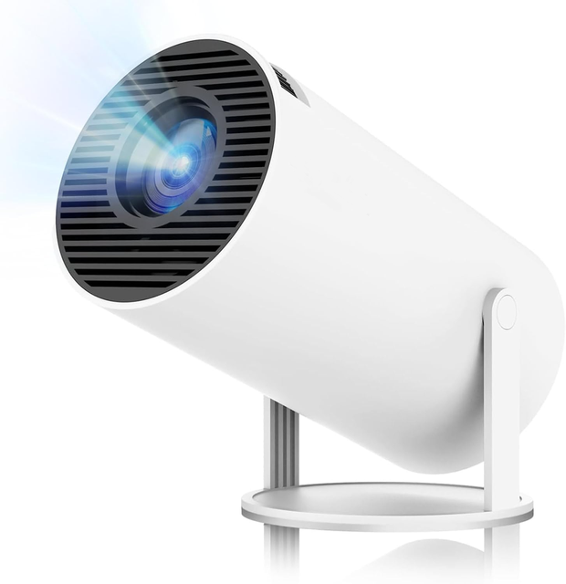 Smart Projector with Auto Focus Android 11 1080P 280 Lumens Portable WiFi 6 Mini Projector for Home Theater