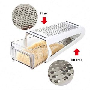 Râpe à fromage multifonctionnelle de haute qualité à double face en acier inoxydable avec récipient - Product Image 4