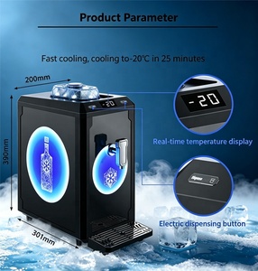 Enfriador <span class=keywords><strong>de</strong></span> Bebidas Individual <span class=keywords><strong>con</strong></span> Pantalla Digital LED <span class=keywords><strong>de</strong></span> Temperatura, <span class=keywords><strong>Grifo</strong></span> <span class=keywords><strong>de</strong></span> Acero Inoxidable, Dispensador <span class=keywords><strong>de</strong></span> Bebidas para Bar en Casa o Fiestas - Product Image 3