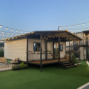 บ้านพักอาศัยหรูหราทันสมัย ขนาด 40 ฟุต 100 ตร.ม. บ้านสำเร็จรูป 5 ห้องนอน ขนาดใหญ่ ปรับแต่งได้ พร้อมฉนวนกันเสียงแบบประหยัดพลังงาน บ้านคอนเทนเนอร์แบบขยายได้ - Product Image 1