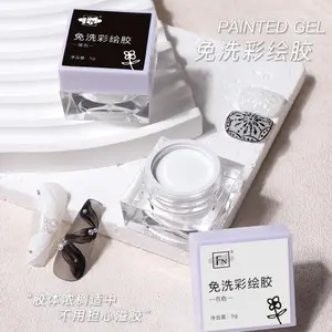 5G Saturado Sem Limpe Desenho Pintura Gel UV Branco Preto Nail Art Polonês Manicure 3D Relief Glue Rubbing Magic Mirror Pó