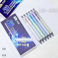 Heshuo – Lot de 108 stylos neutres 0,5 mm en plastique, avec étui souple anti-cocooning, pour signature et écriture fluide