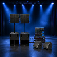 Sistema de Sonido Profesional para Exteriores con Altavoces de 10 Pulgadas, Salida Estéreo de 300W y Caja de Madera