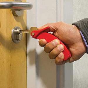 ที่ยึดสำหรับคนพิการแบบสองเทอร์เนอร์พับได้ปลอดภัยอุปกรณ์เปลี่ยนกุญแจเครื่องช่วยผู้สูงอายุเครื่องมือประตูโลหะเปิด - Product Image 2