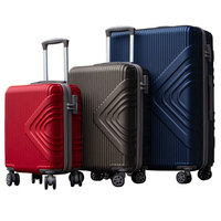 Nouvelle conception, valise à roulettes ABS 16 pouces, 20 pouces, 24 pouces, 28 pouces, ensemble de 4 valises, coque rigide, valise de voyage